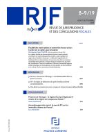revue de jurisprudence et des conclusions fiscales
